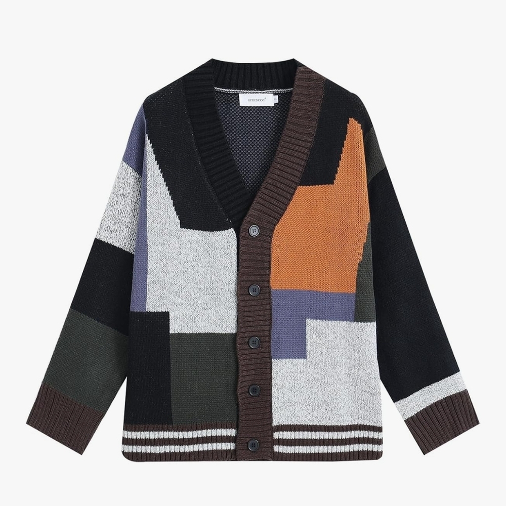 Colorblock Cardigan Sweater